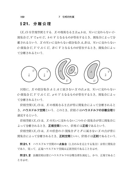 『集合と位相(増補新装版)』 内容見本