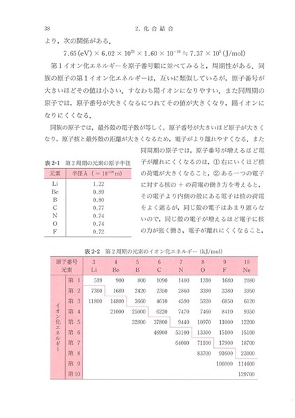 『一般化学(三訂版)』 内容見本