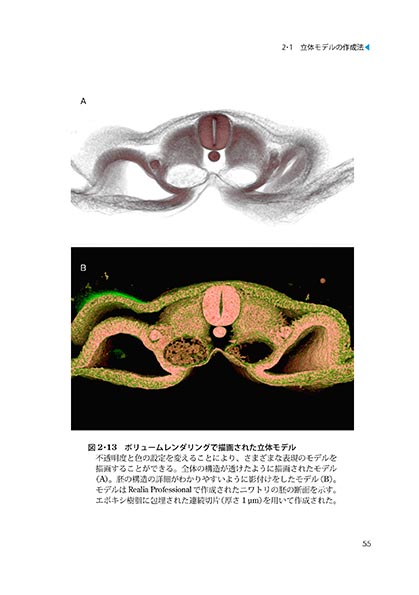 『フリーソフトで作る バーチャルスライドと3Dモデルの作成法』 内容見本カラー