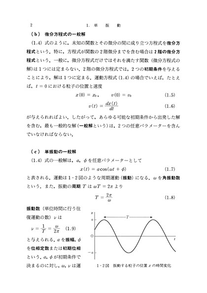 『基礎演習シリーズ 振動と波』 内容見本